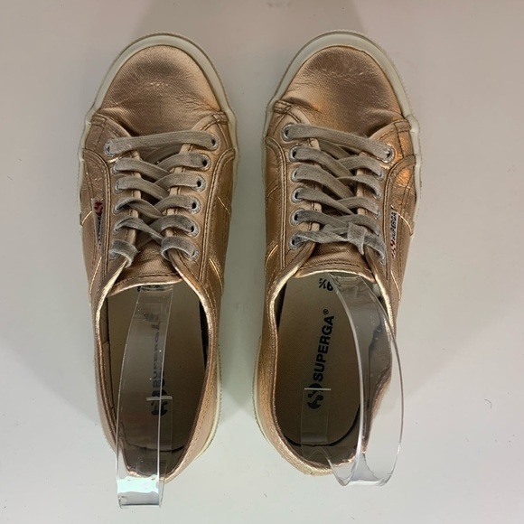 Superga Cotmetu Metallic Rose Gold Sneakers - Picture 6 of 10